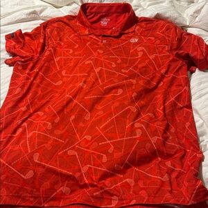 Good Good Ace Polo Blue Logo Short Sleeve Golf Shirt Men's Size Large